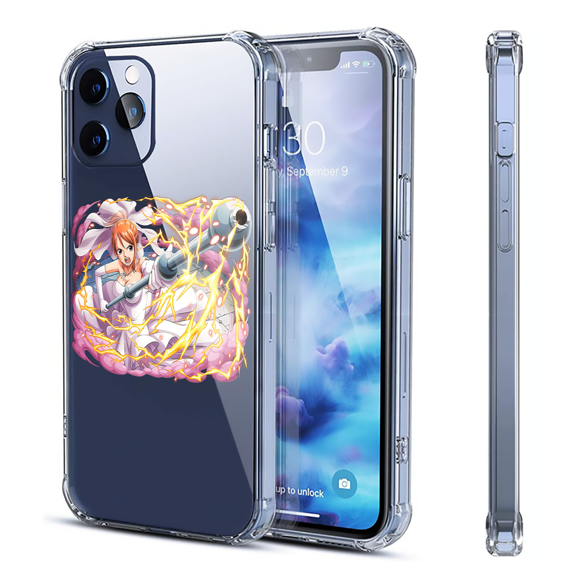 （画像用） ワンピース ナミ ONE PIECE Nami 【iPhone 12シリーズ対応】透明スマホケース（クリアソフトケース）